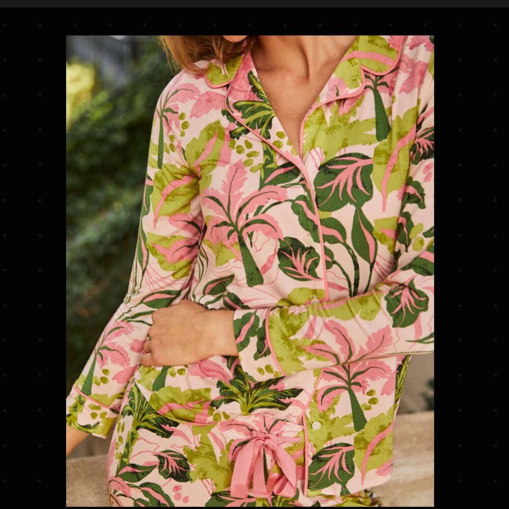 Spartina 449 - Pajama Top Palm Paradise - Picture 6 of 8